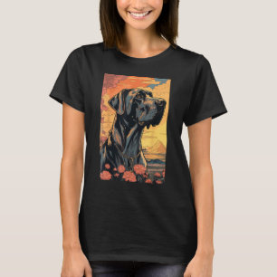 Camiseta Grande Cão Dogue Alemão Estético Japonês Ukiyo e 3