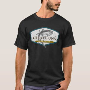Camiseta Grande Conquistador de Atum Vara de Pesca Peixe Ma