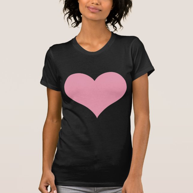 Camiseta Grande Coração de Amor Rosa (Frente)