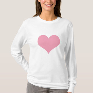 Camiseta Grande Coração de Amor Rosa