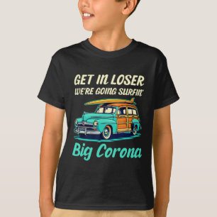 Camiseta Grande Corona Del Mar Praia Surf Girl Mulheres Hom