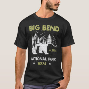 Camiseta Grande Curva Texas Parque Nacional dos EUA Acampam