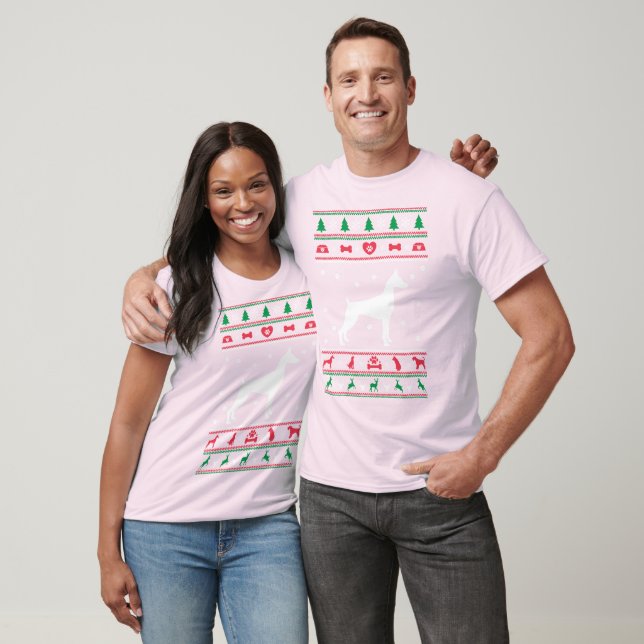 Camiseta Grande Dane Cachorro Feio, Natal (Unissex)