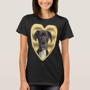 Camiseta Grande Dane Dane Coração Dogge Dogge Grande Dane