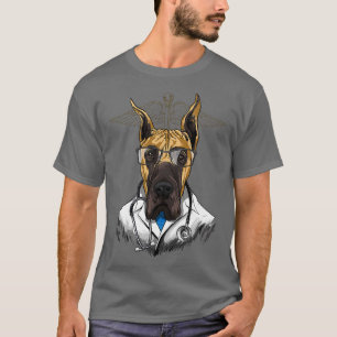 Camiseta Grande Dane Dogtor Vet Veterinarian Dog Doctor