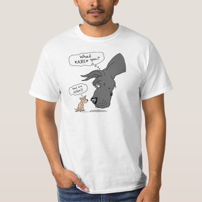 Camiseta Grande Dane e Chihuahua Black (Frente)