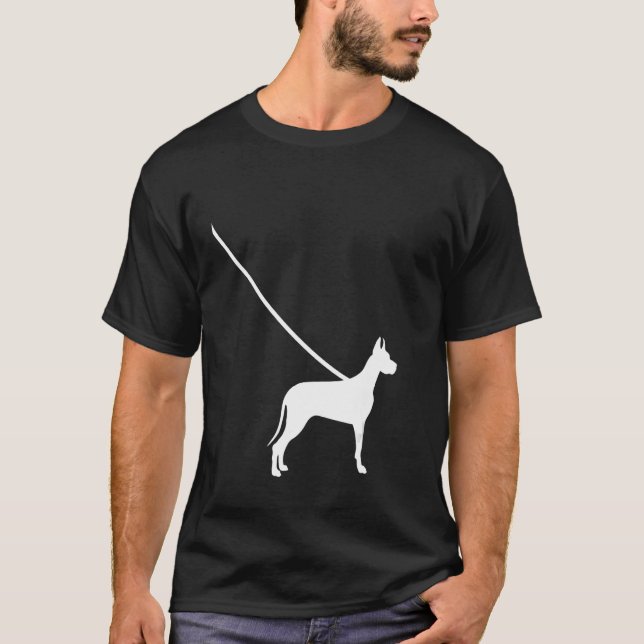 Camiseta Grande Dane em um Cachorro Lixeira Mãe Pai Pet Cuj (Frente)