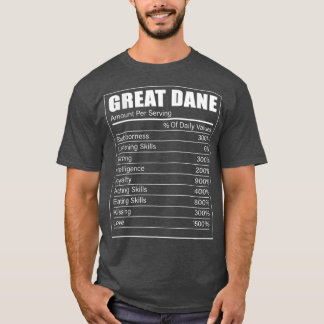 Camiseta Grande Dane Fatos Cachorro Grande Dane Ao Longo Do