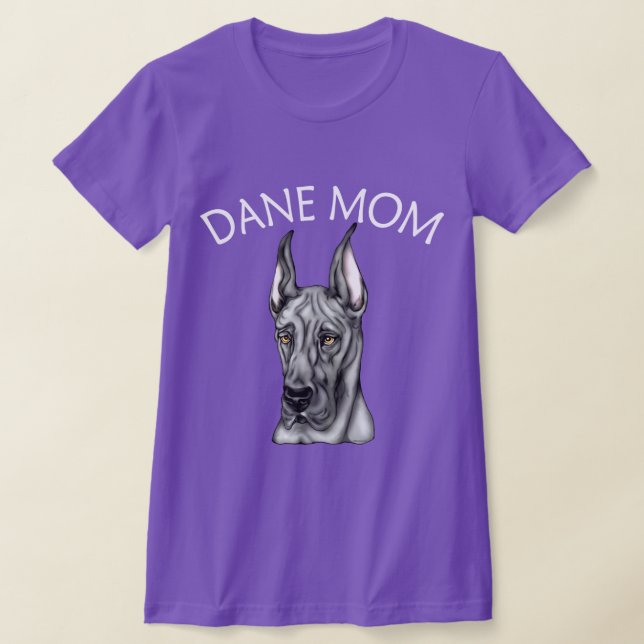 Camiseta Grande Dane Mãe Preta (Postura )