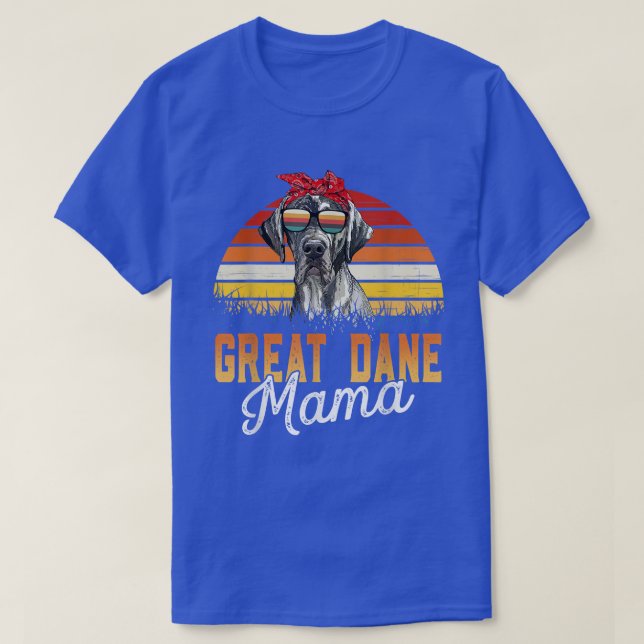 Camiseta Grande Dane Mama Melhor Dane Mãe Nunca Mães D (Frente do Design)