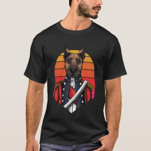 Camiseta Grande Dane Moderna Trendência de Arte Negra
