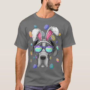Camiseta Grande Dane Páscoa Coelhinhos Orelhas Cachorros En