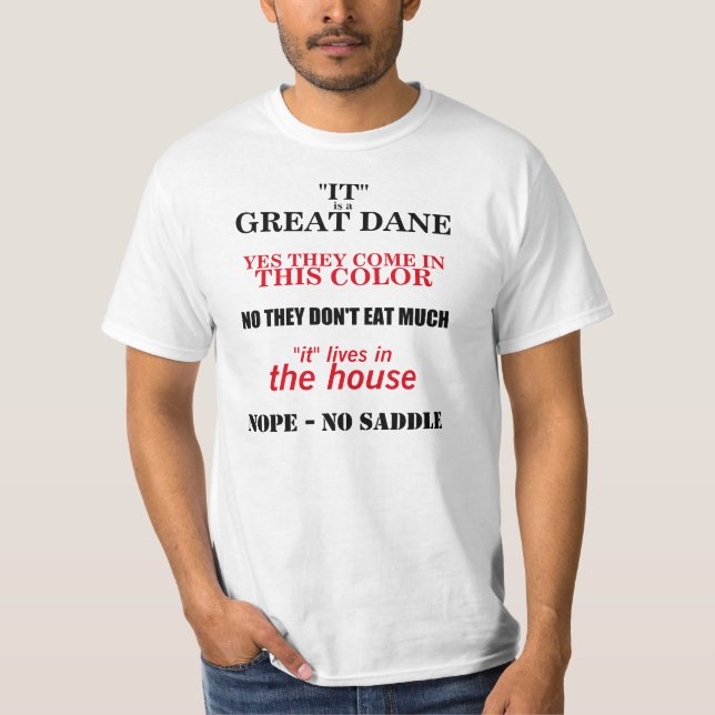 Camiseta Grande Dane Walking Respostas (Frente)