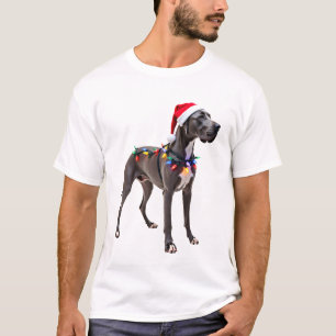 Camiseta Grande Danês Férias Luz de Natal (3)
