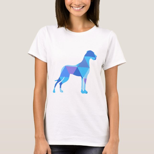 Camiseta Grande Danois Azul Triangulus (Frente)