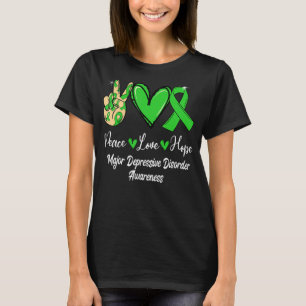 Camiseta Grande desordem depressiva MDD Peace Love Esperanç