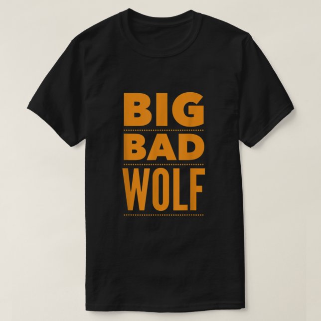 Camiseta Grande Dia de as Bruxas engraçado de Lobo Mau (Frente do Design)
