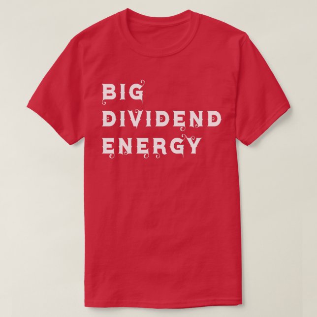 Camiseta Grande dividendo Energia 5 (Frente do Design)