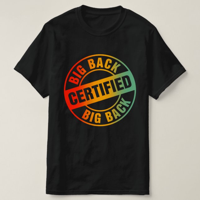Camiseta Grande dorso certificado (Frente do Design)