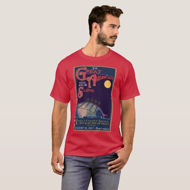 Camiseta Grande eclipse americano 2017 (Frente Completa)