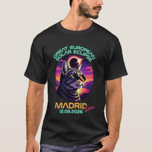 Camiseta Grande Eclipse Solar Europeu 2026 Madrid Espanha R