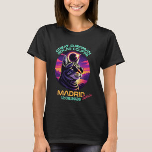 Camiseta Grande Eclipse Solar Europeu 2026 Madrid Espanha R