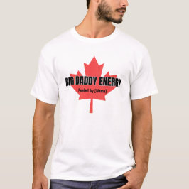 Camiseta Grande Energia do Papai Canadá Folha de Bordo Alim