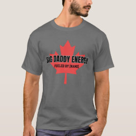 Camiseta Grande Energia do Papai Canadá Folha de Bordo Alim