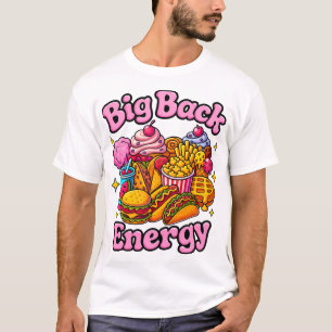 Camiseta Grande Energia nas Costas, Divertida e na