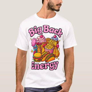 Camiseta Grande Energia nas Costas, Divertida e na