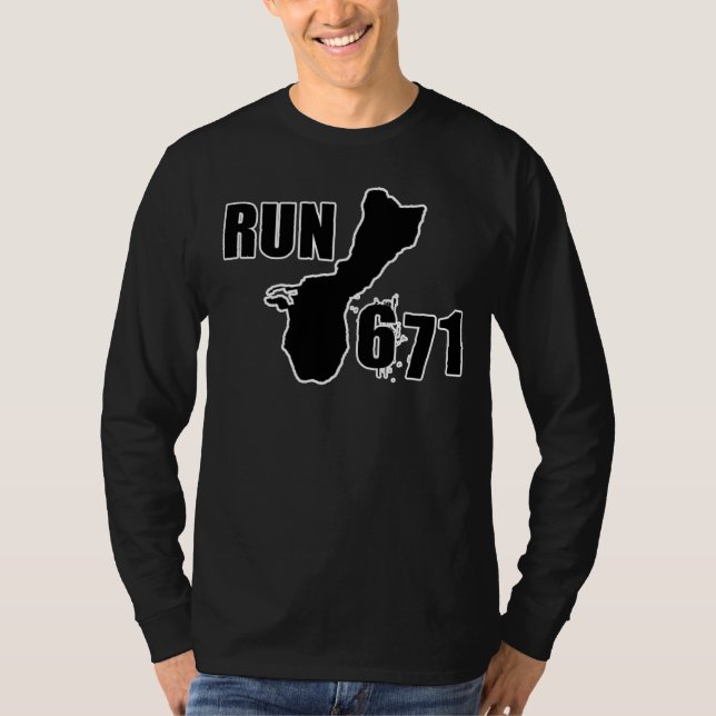 Camiseta Grande esboço do logotipo RUN671 (Frente)