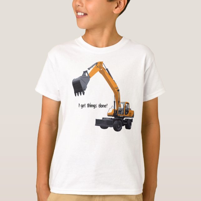 Camiseta Grande Escavador de Construção (Frente)