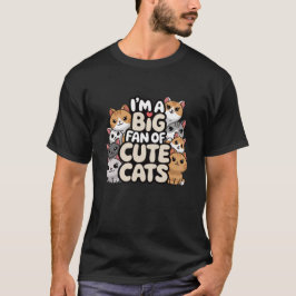 Camiseta Grande fã de gatos bonitos