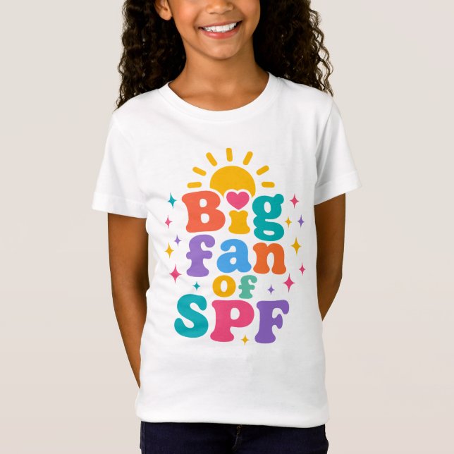 Camiseta Grande fã de proteção solar SPF no verão (Frente)