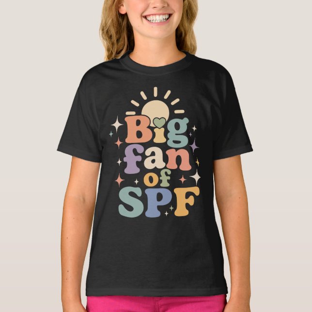 Camiseta Grande fã de proteção solar SPF no verão (Frente)