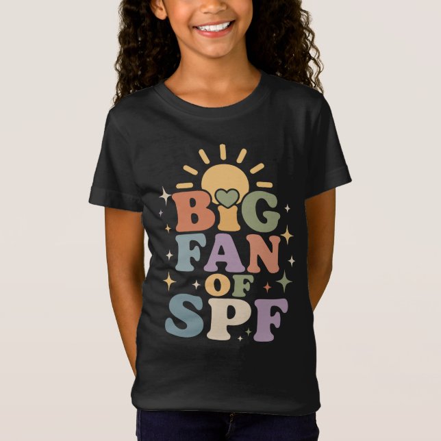 Camiseta Grande fã de proteção solar SPF no verão (Frente)