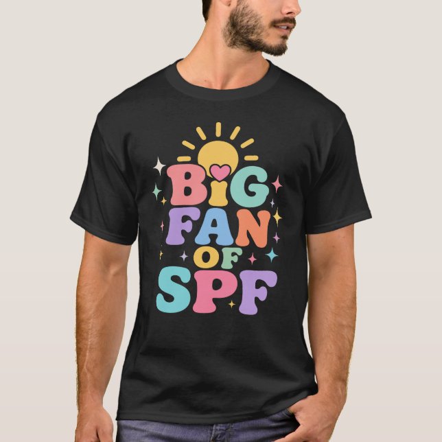 Camiseta Grande fã de proteção solar SPF no verão (Frente)