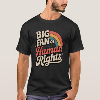 Camiseta Grande Fã dos Direitos Humanos Manga Longa