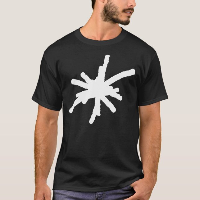 Camiseta Grande Faísca - Branco no Escuro (Frente)