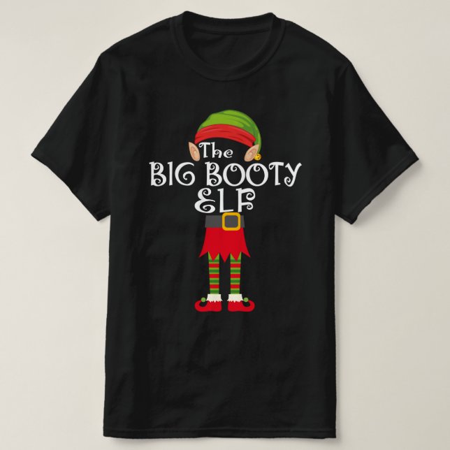 Camiseta grande família de elf booty combinando com o natal (Frente do Design)