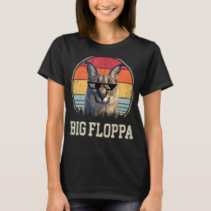 Camiseta Grande Floppa Memória Coca-Caracal Gato retrógrado