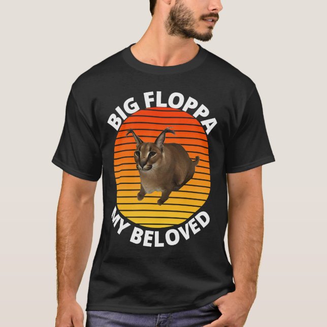 Camiseta Grande Floppa Meu Amado Gato Caracal (Frente)