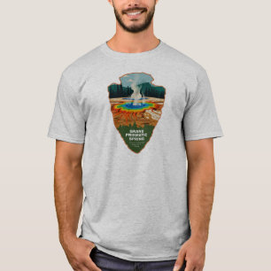 Camiseta Grande Fonte Prismática Yellowstone Arrowhead