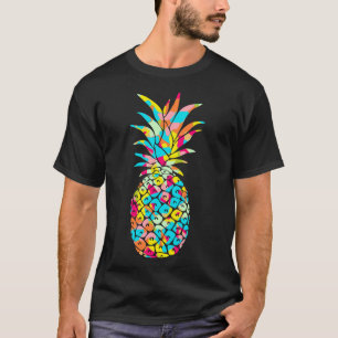 Camiseta Grande Fruta Colorida Ananás Divertido Fruta tropi