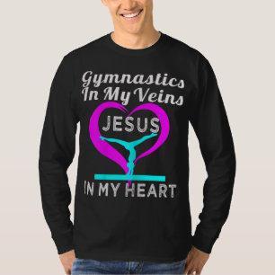 Camiseta Grande ginástica nas minhas veias Jesus no meu Pre