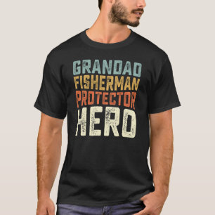 Camiseta Grande herói de proteção de pescador engraçado