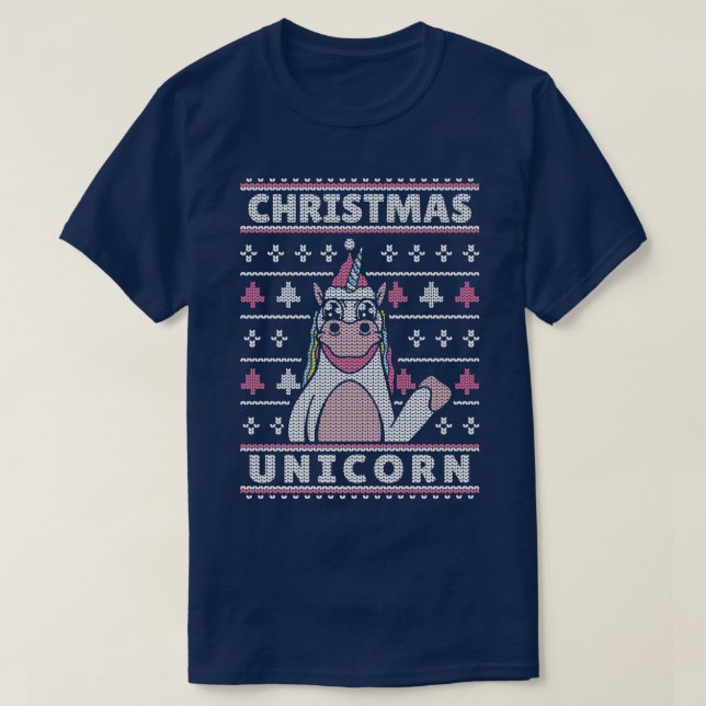 Camiseta Grande Impressão cor-de-rosa Unicorn Febre Doadore (Frente do Design)