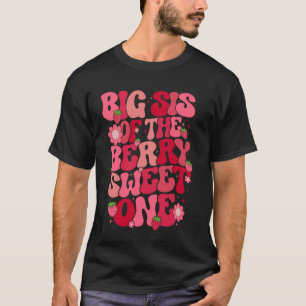 Camiseta Grande Irmã Do Berry Sweet One Strawberry First Bi