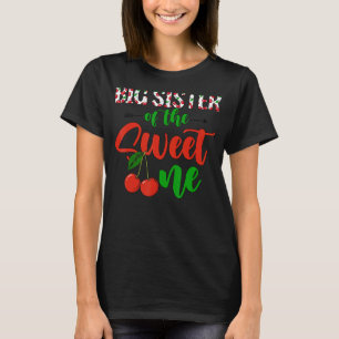 Camiseta Grande Irmã Do Tema Da Família Mais Doce Cereja 1s