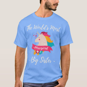 Camiseta Grande Irmã do Unicórnio Magia Diversão de Grandes